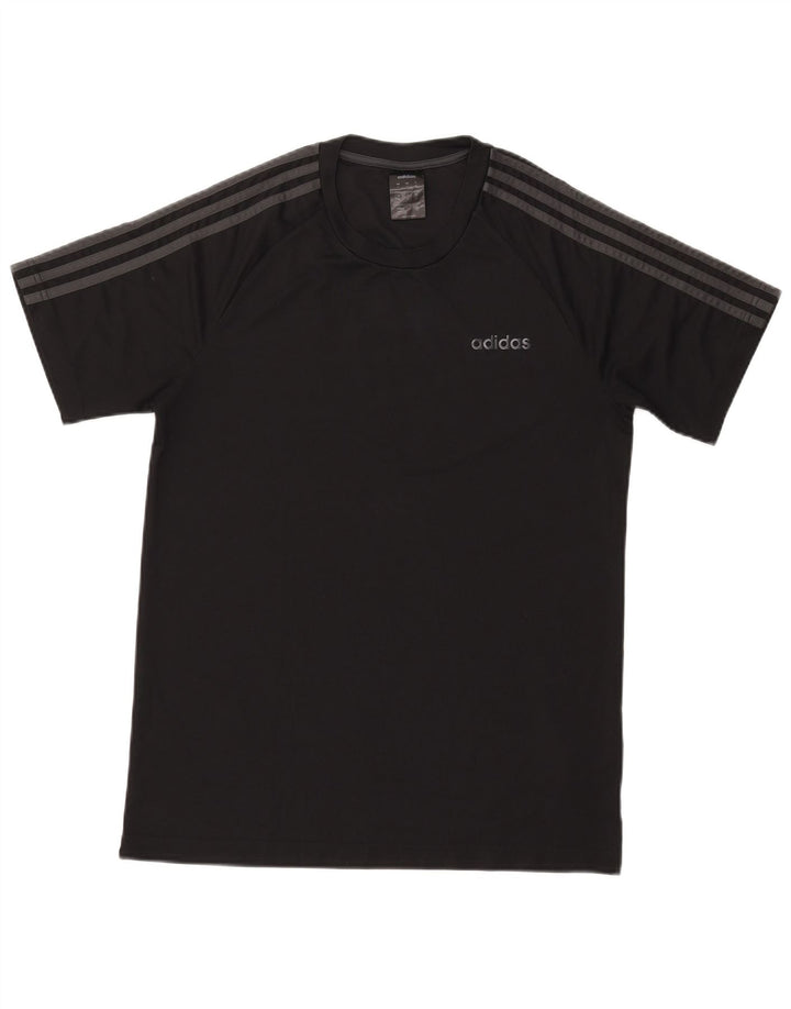 Camiseta Adidas Masculina Climalite Top Médio Poliéster Preto