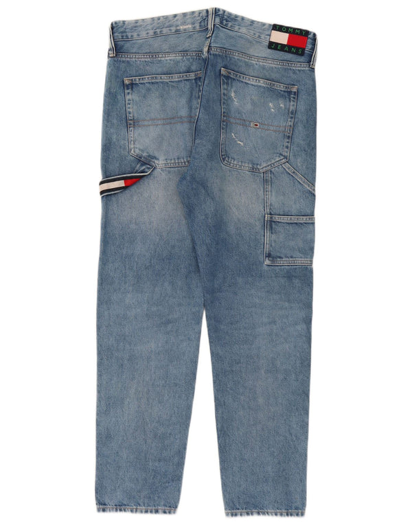 Tommy Hilfiger Mens Tapered Jeans W33 L32 Azul Algodão
