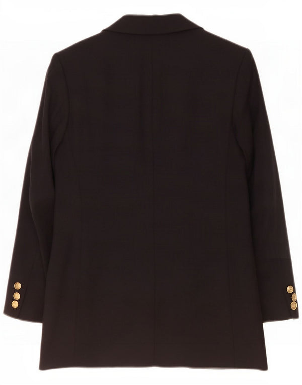 Marks & Spencer Jaqueta blazer feminina com peito duplo Reino Unido 14 Grande azul marinho