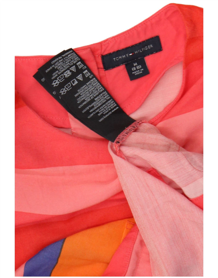 Blusa feminina TOMMY HILFIGER 8-9 anos viscose listrada vermelha média