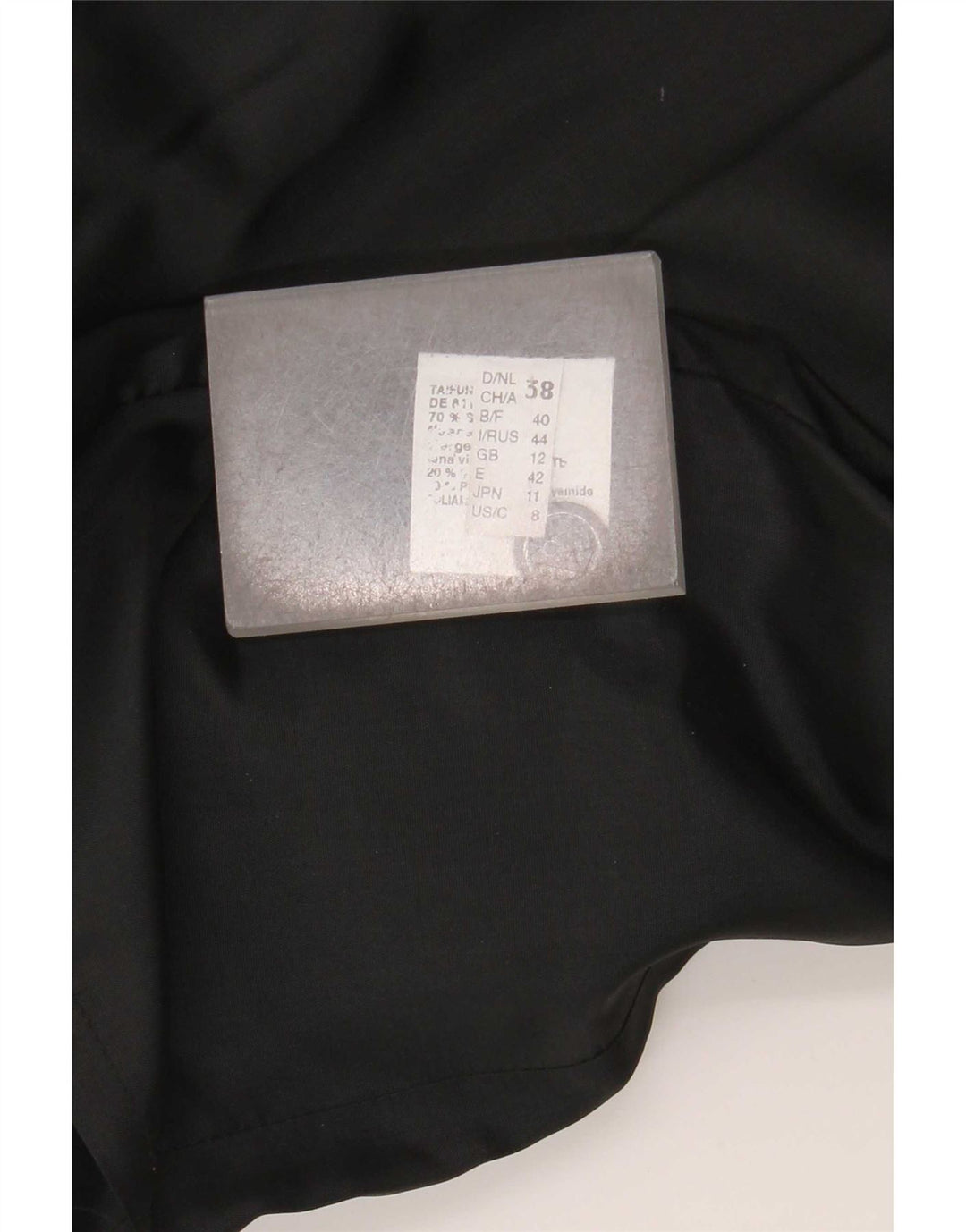 Jaqueta blazer feminina vintage de 4 botões Reino Unido 12 lã preta média