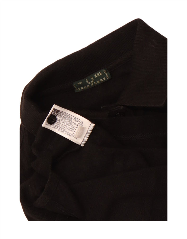Camisa polo feminina Fred Perry UK 20 2XL algodão preto