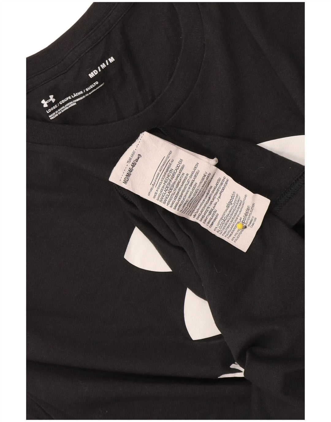 Camiseta gráfica masculina Under Armour Top médio algodão preto