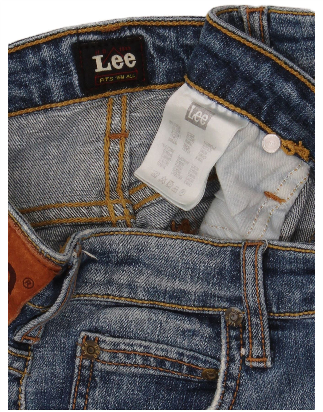 Lee Womens Powell Slim Jeans W30 L34 Azul Algodão
