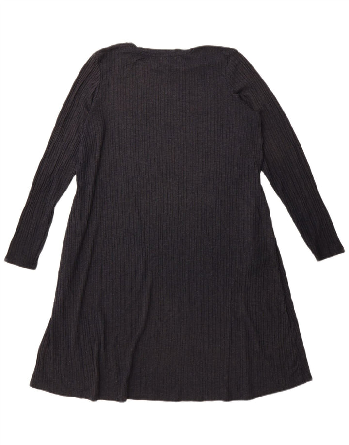 Vestido feminino Marks & Spencer A-Line UK 16 grande poliéster azul marinho
