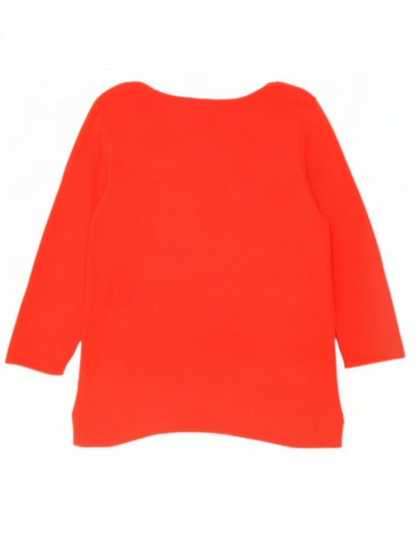 Hobbs Womens Top 3/4 Sleeve UK 14 Large Red Viscose