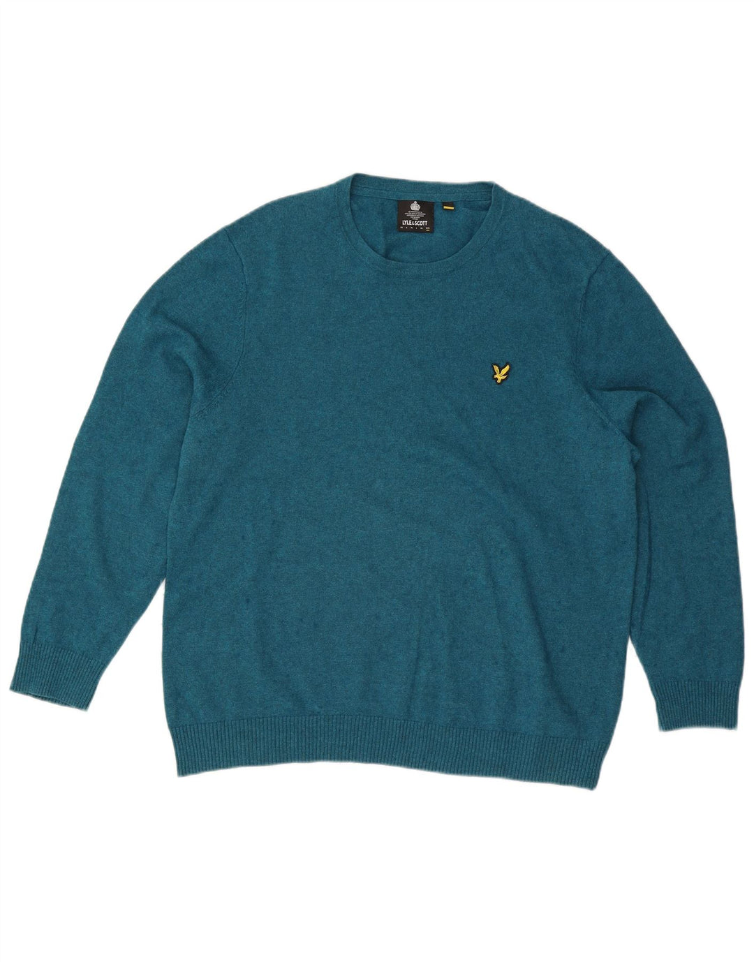 Lyle & Scott Suéter masculino com gola redonda 2XL algodão azul