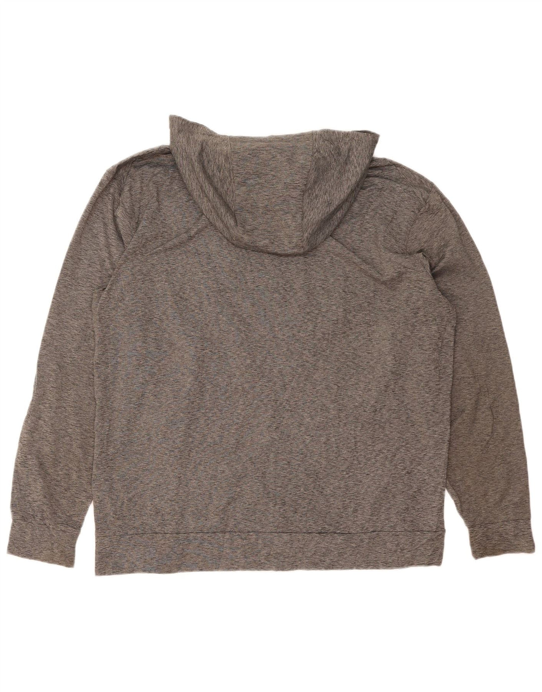 Suéter masculino Nike Dri Fit Zip com capuz XL cinza manchado de poliéster