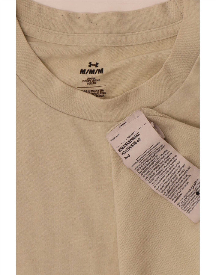 Camiseta gráfica masculina Under Armour Top médio algodão bege