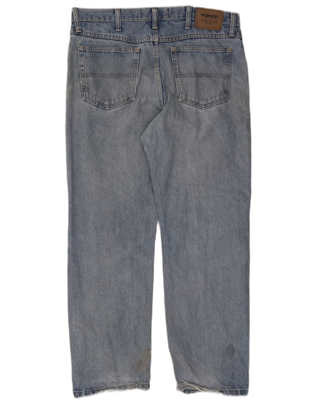 Wrangler Mens Straight Jeans W36 L29 Azul Algodão