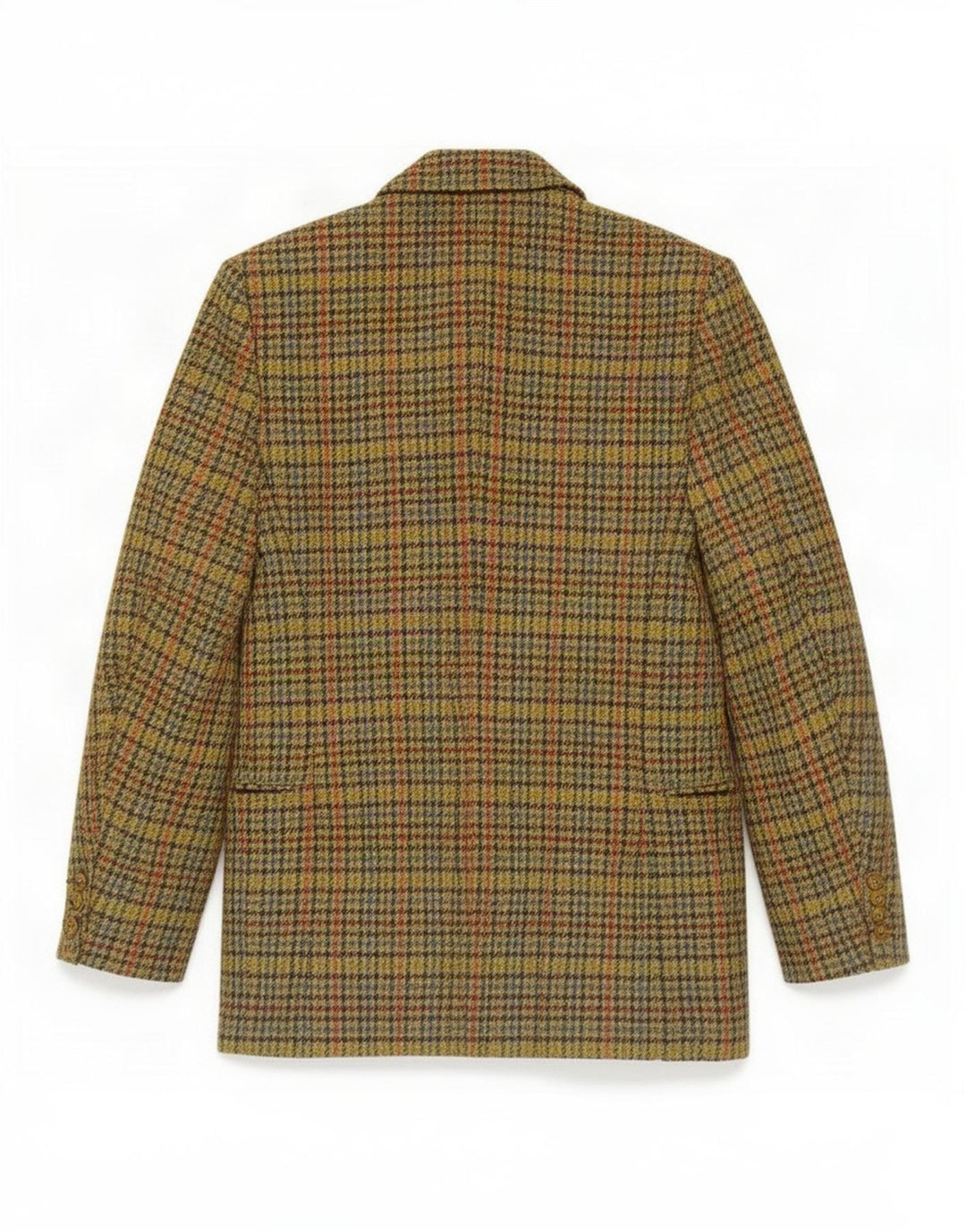 Jaqueta blazer feminina vintage com 3 botões UK 10 pequena verde houndstooth clássica