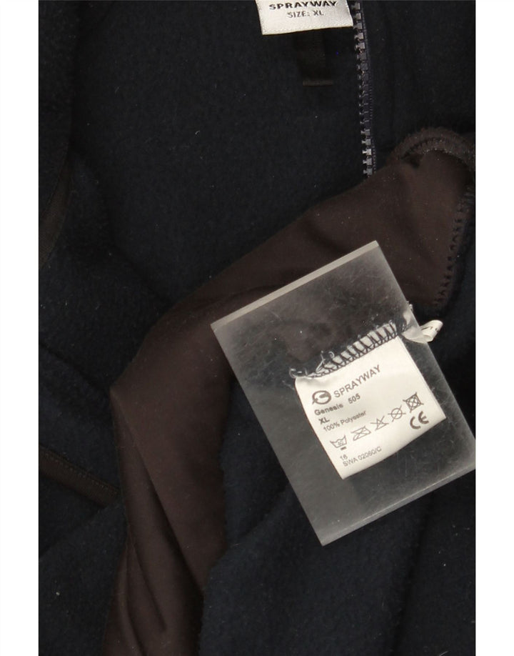Jaqueta de lã masculina Sprayway UK 42 XL poliéster azul marinho