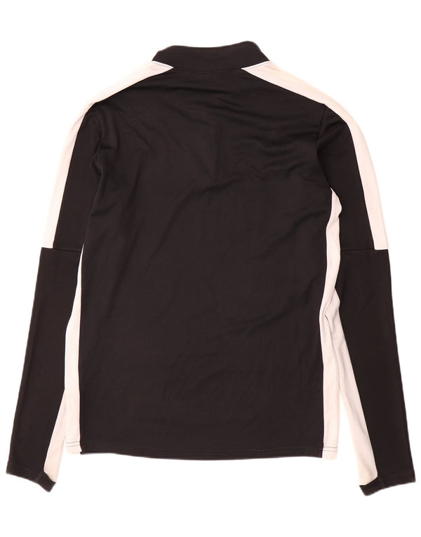 Nike Mens Dri Fit Zip Neck Top Manga Longa Pequeno Colorblock Preto