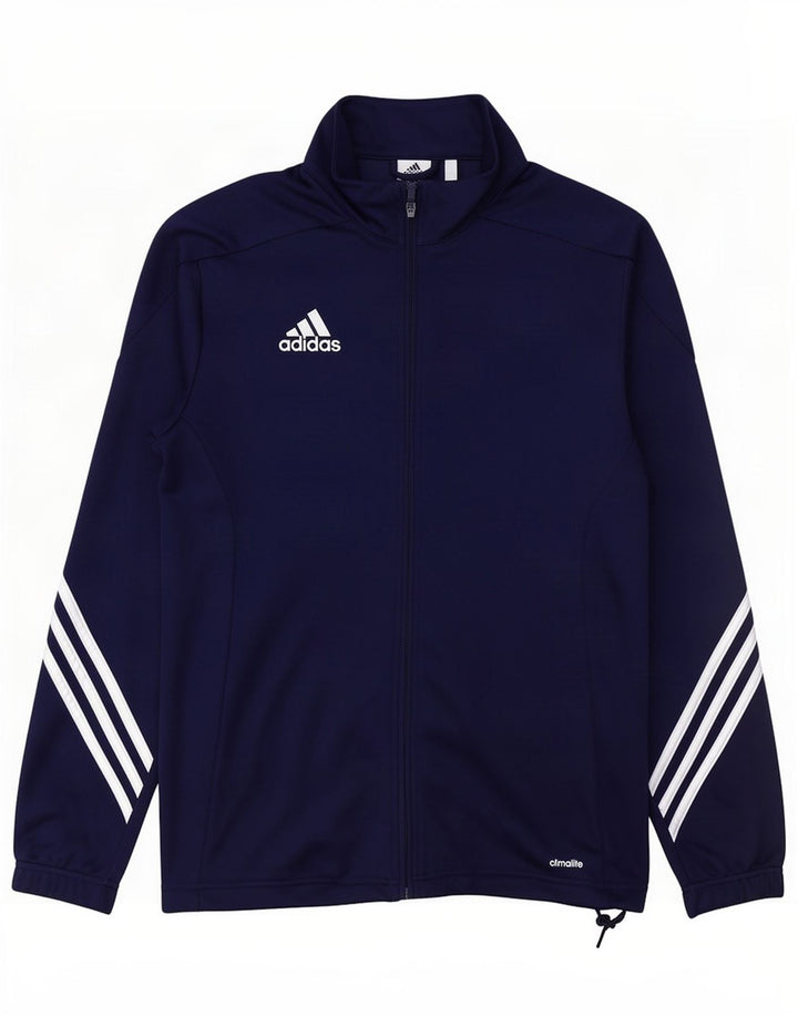 Adidas Mens Climalite Tracksuit Top Jacket Médio Azul Marinho Poliéster