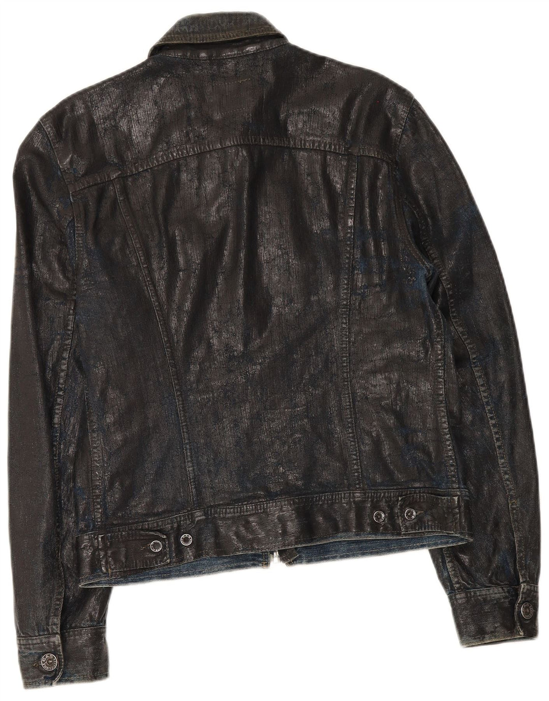 Jaqueta jeans masculina Gas UK 38 Algodão preto médio