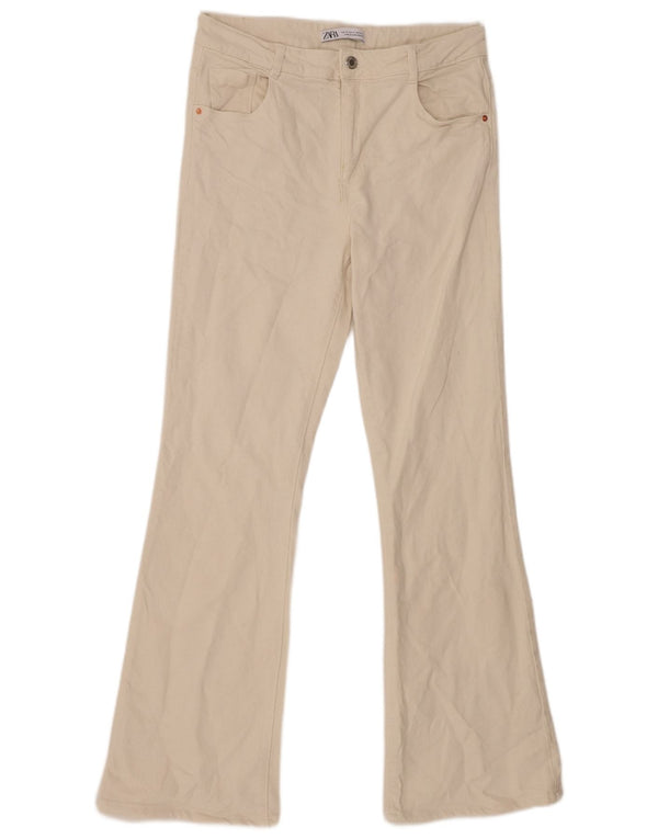 Zara Jeans feminino queimado EU 42 grande W32 L31 algodão bege