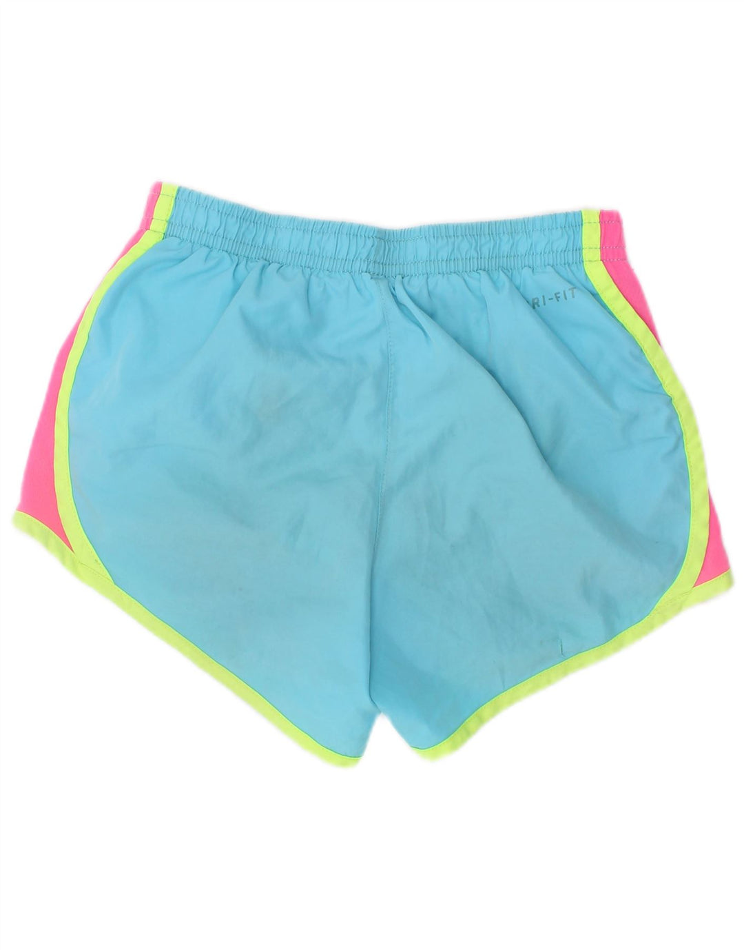 Shorts esportivos femininos Nike 5-6 anos poliéster colorblock azul médio