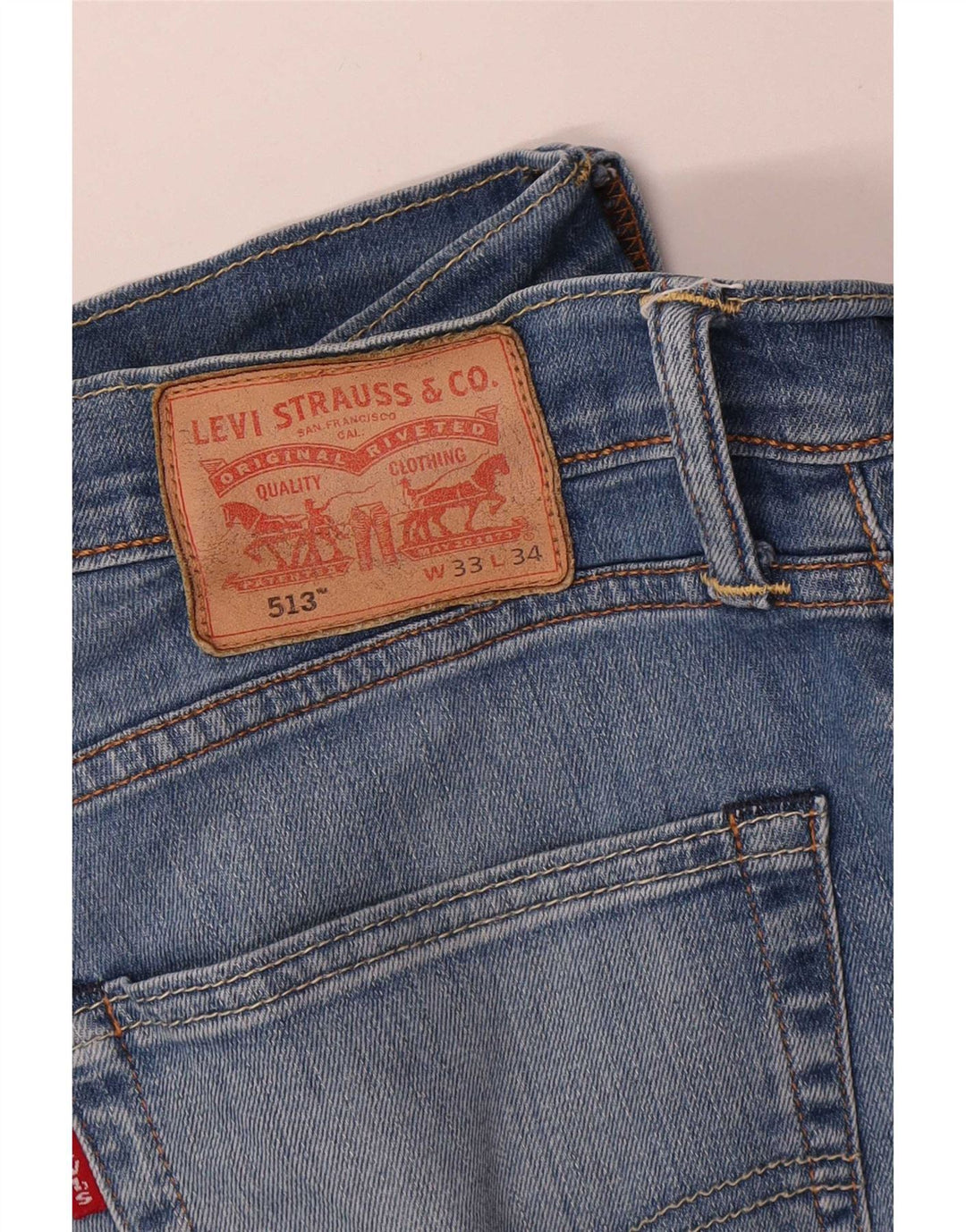 Calça Jeans Levis Feminina 513 Straight W33 L30 Azul