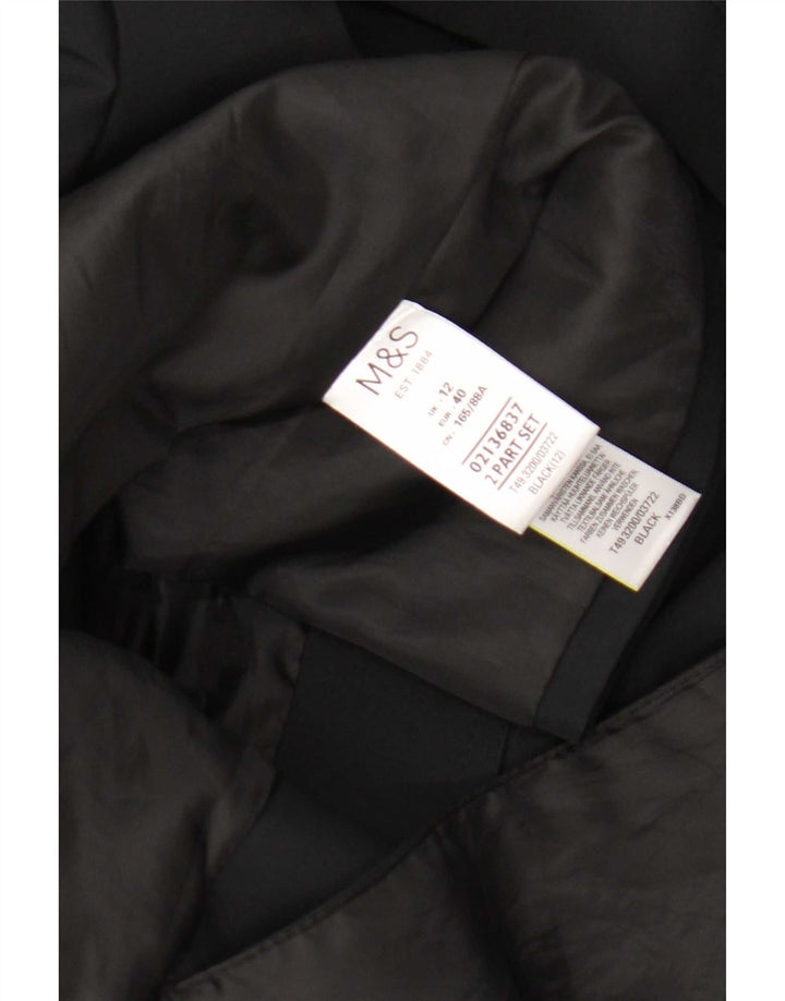 Casaco impermeável feminino Marks & Spencer Reino Unido 12 poliéster preto médio