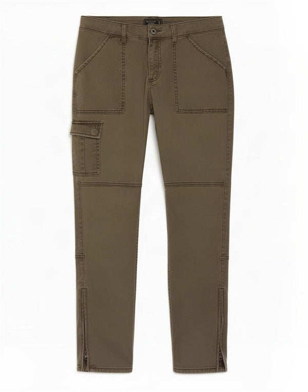 Calça cargo feminina Abercrombie & Fitch W26 L27 algodão verde