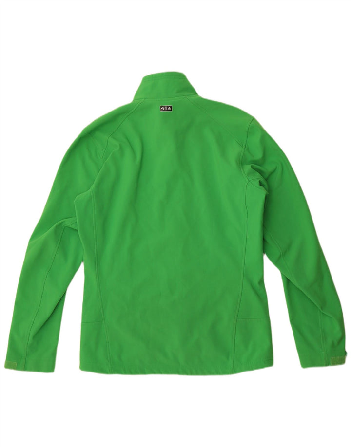 Adidas Mens Tracksuit Top Jacket UK 40/42 Poliéster Verde Médio