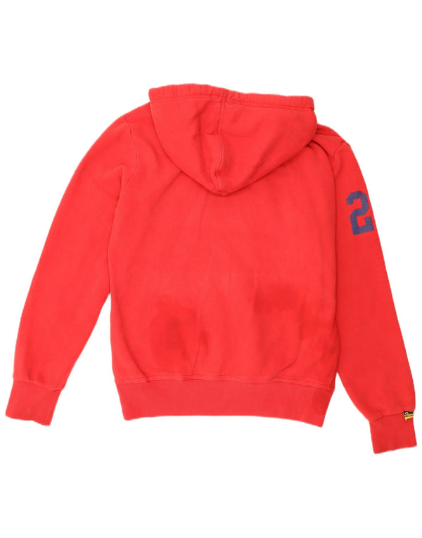 Suéter com capuz gráfico masculino Superdry grande vermelho