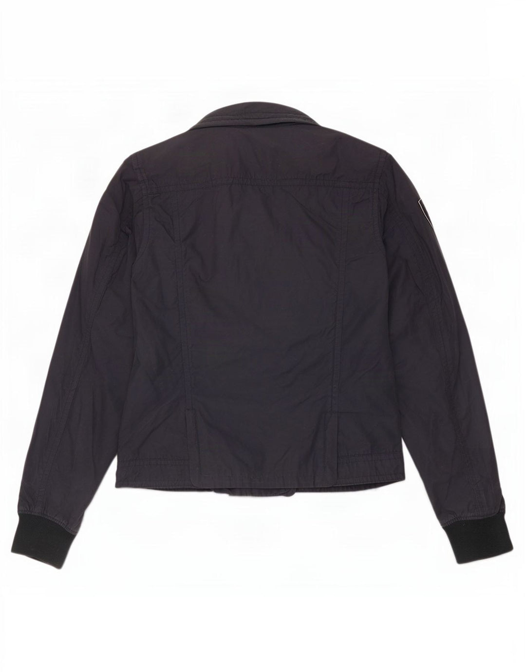 Jaqueta bomber feminina Playlife Reino Unido 16 grande algodão azul marinho