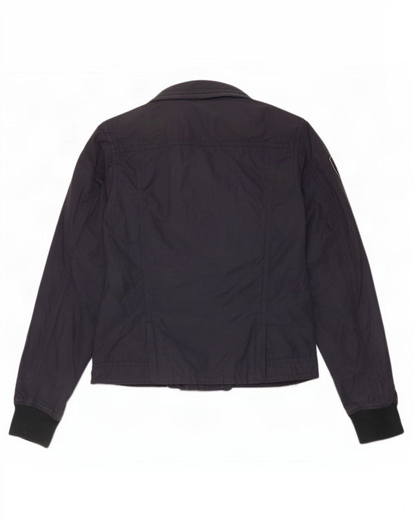 Jaqueta bomber feminina Playlife Reino Unido 16 grande algodão azul marinho