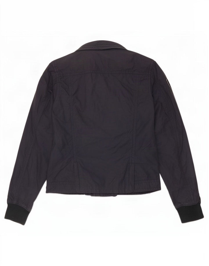 Jaqueta bomber feminina Playlife Reino Unido 16 grande algodão azul marinho