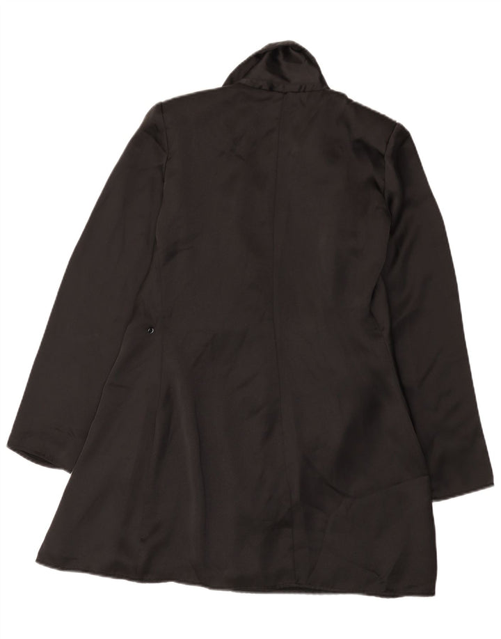 Sobretudo aberto feminino Zara UK 6 XS preto poliéster