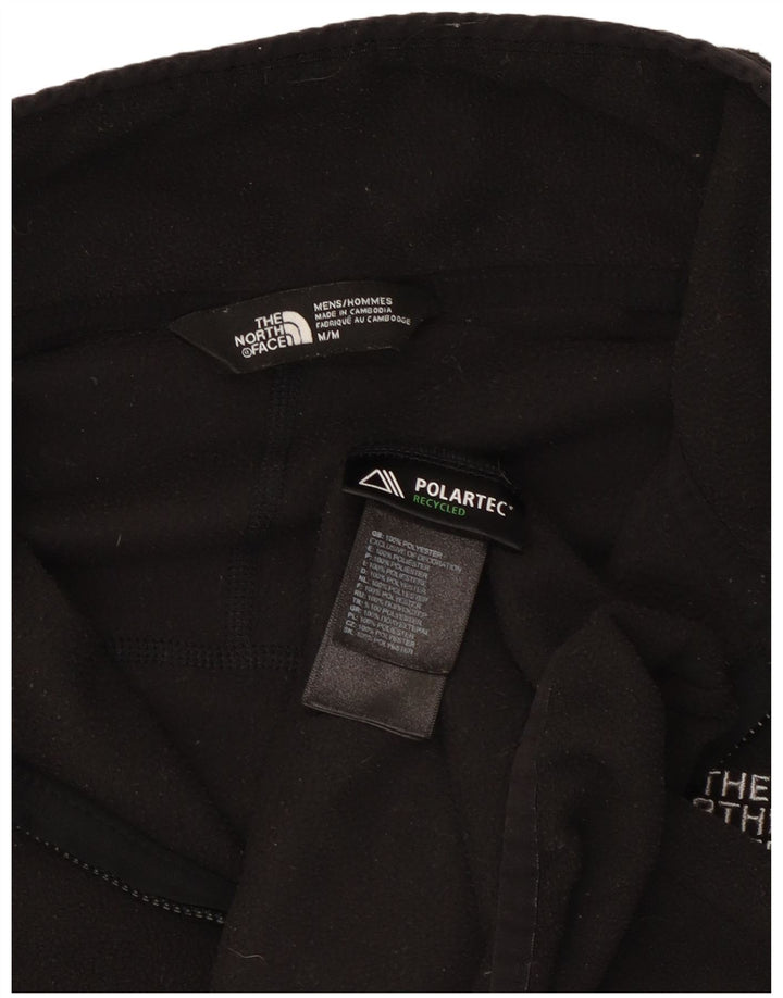 Suéter de lã masculino The North Face com zíper e gola média poliéster preto
