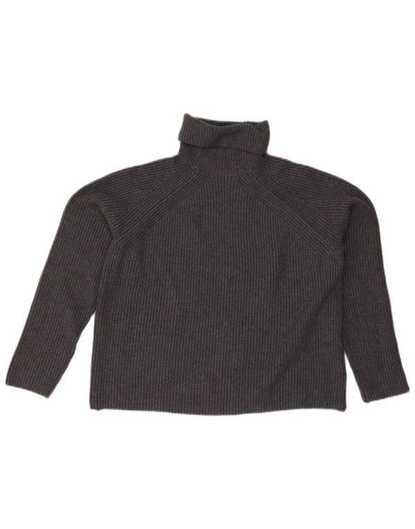 Suéter feminino Marks & Spencer com gola redonda e gola redonda Reino Unido 10 pequeno cinza