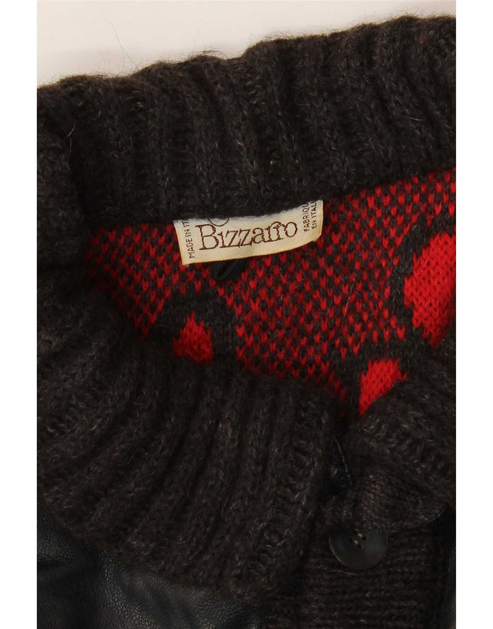 Jaqueta de couro masculina Bizzarro UK 40 grande preta