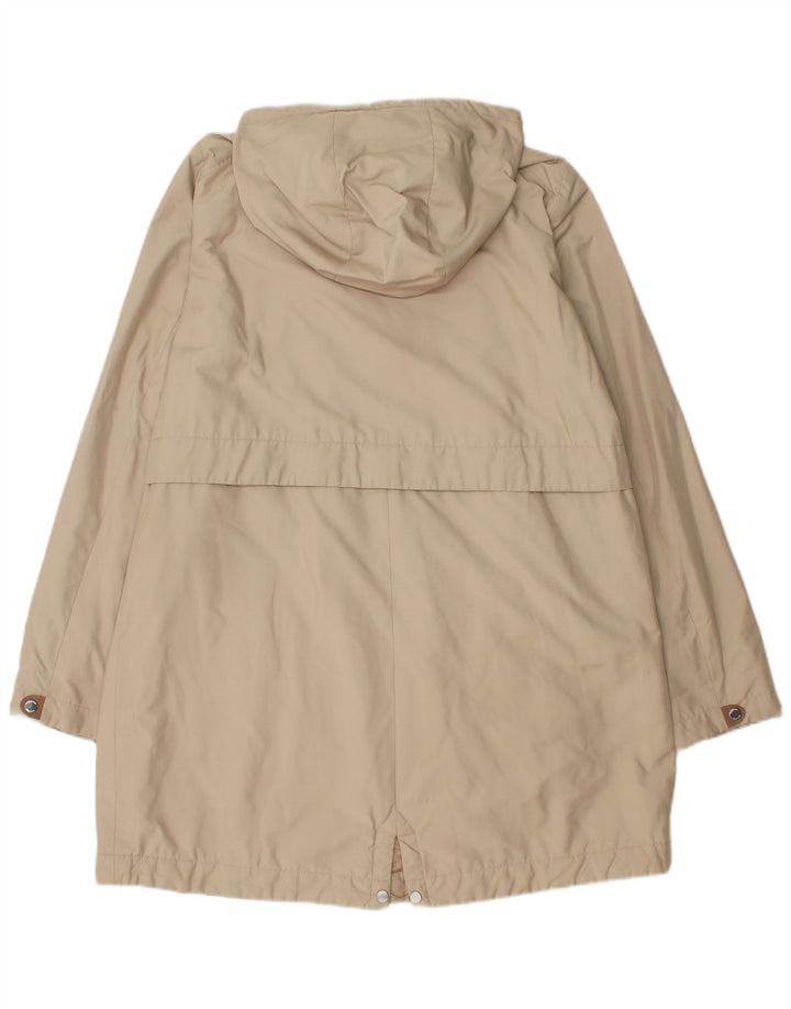 Capa de chuva feminina com capuz Gerry Weber UK 14 grande poliéster bege