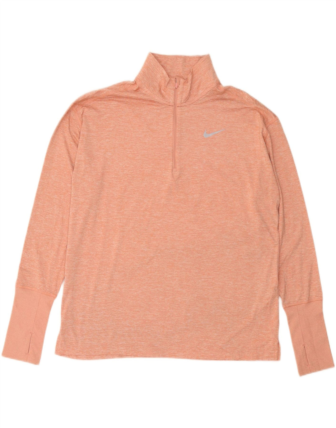 NIKE Womens Dri Fit Pullover Treino Top UK 16 Grande Rosa Flecked