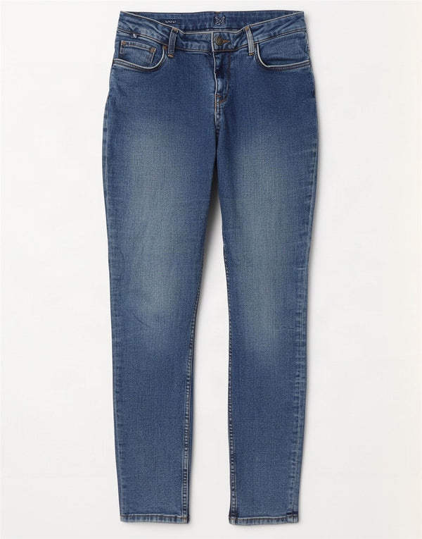 Crew Clothing Womens Skinny Jeans UK 12 Médio W28 L30 Azul Algodão