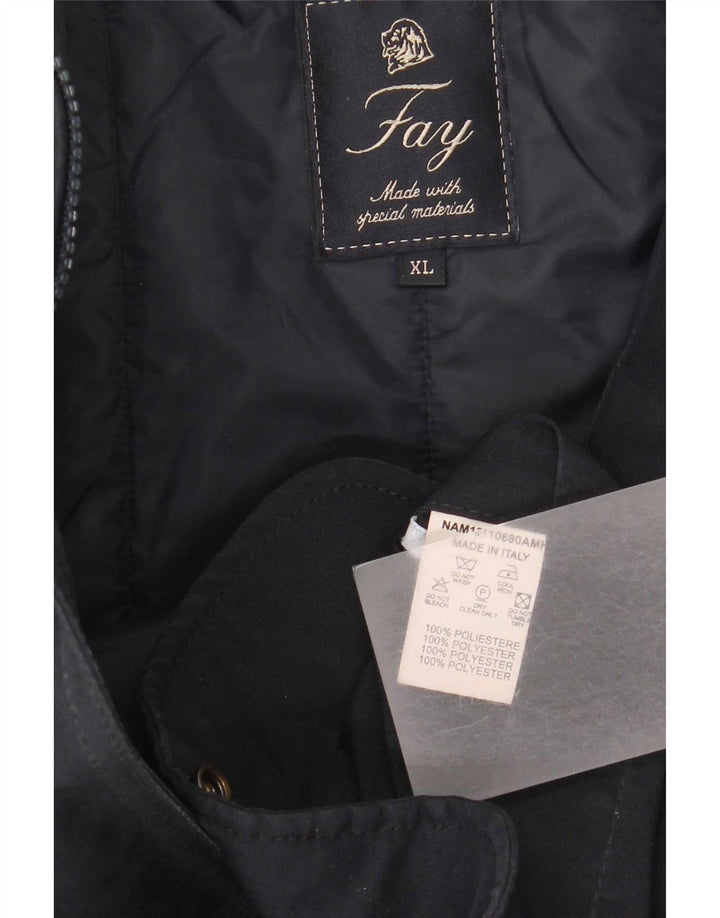 Casaco corta-vento masculino Fay UK 42 XL azul marinho poliéster