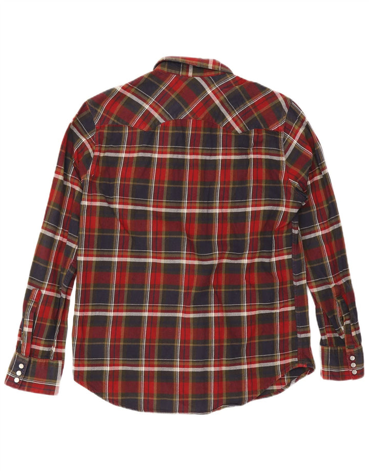 Camisa masculina de flanela Levi's grande xadrez vermelho