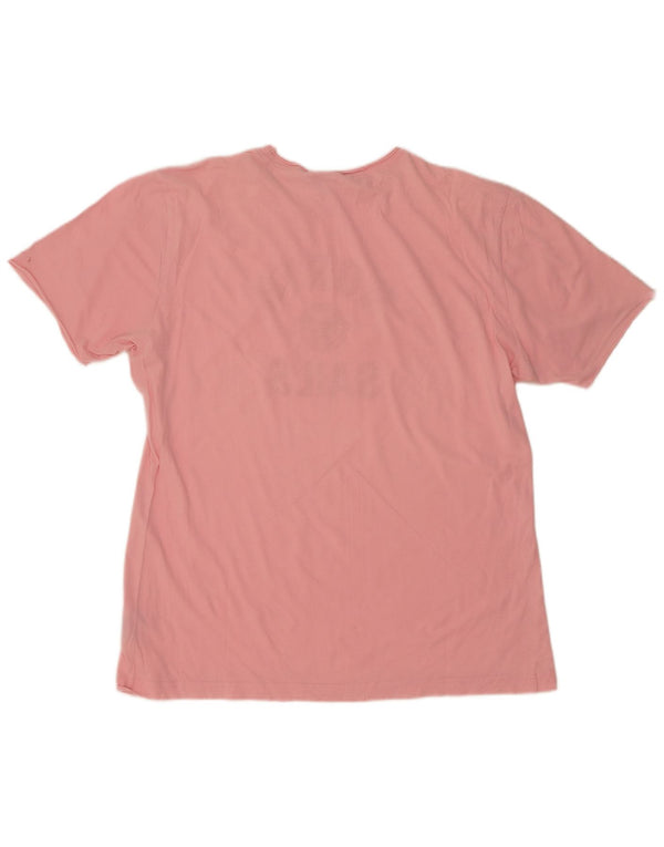 Camiseta masculina North Sails com estampa gráfica grande algodão rosa