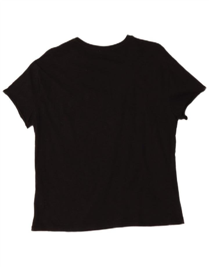 Camiseta feminina Zara Trafaluc com estampa gráfica média preta