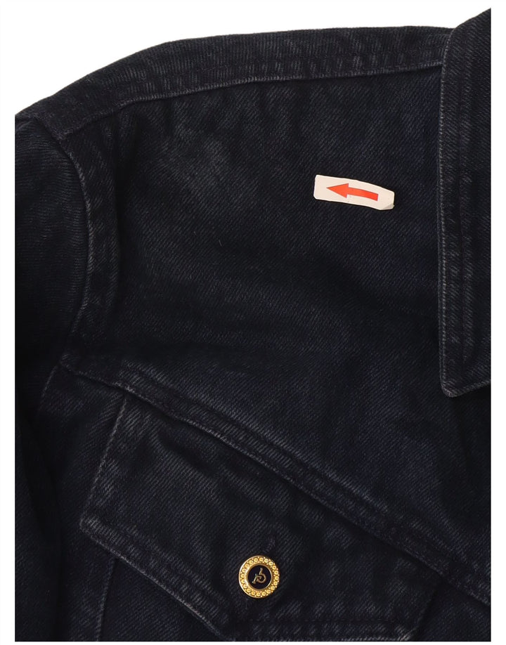 Jaqueta jeans feminina Roccobarocco IT 42 algodão azul marinho médio