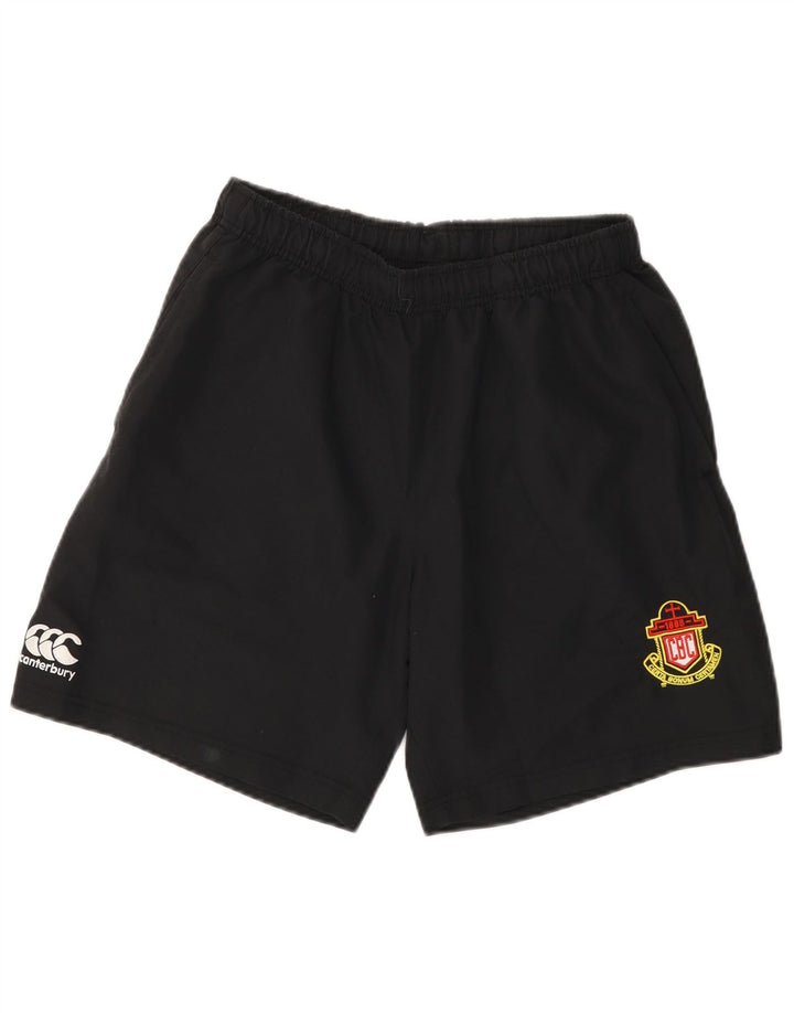 Shorts esportivos masculinos Canterbury poliéster preto médio