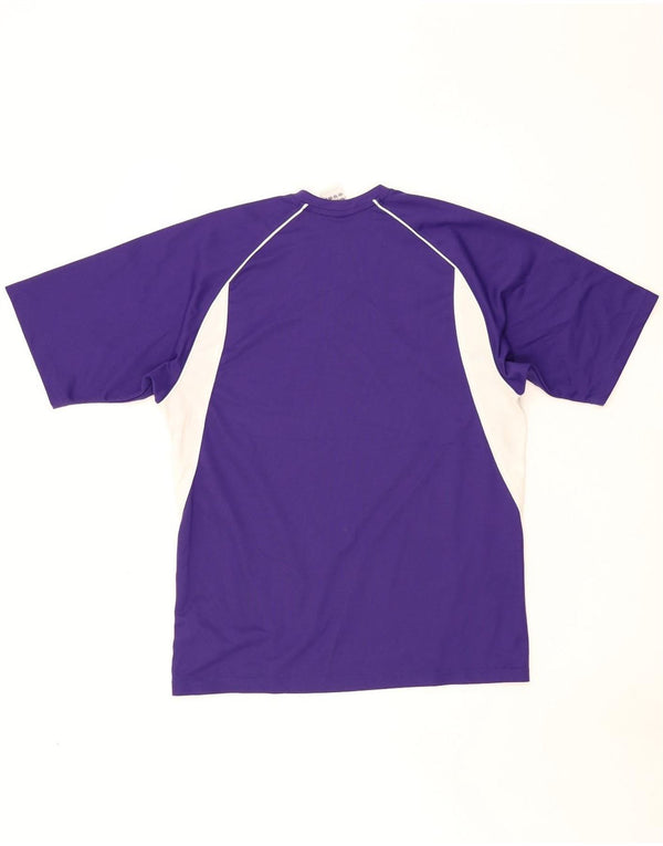 Adidas Mens Camiseta Top Pequeno Roxo Colorblock Poliéster