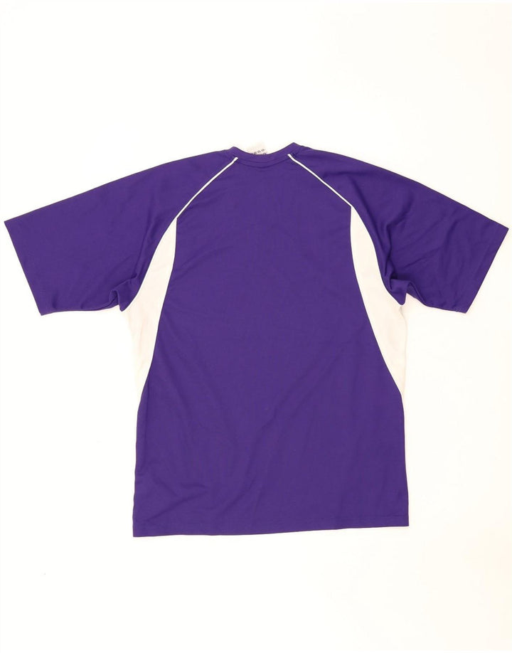 Adidas Mens Camiseta Top Pequeno Roxo Colorblock Poliéster