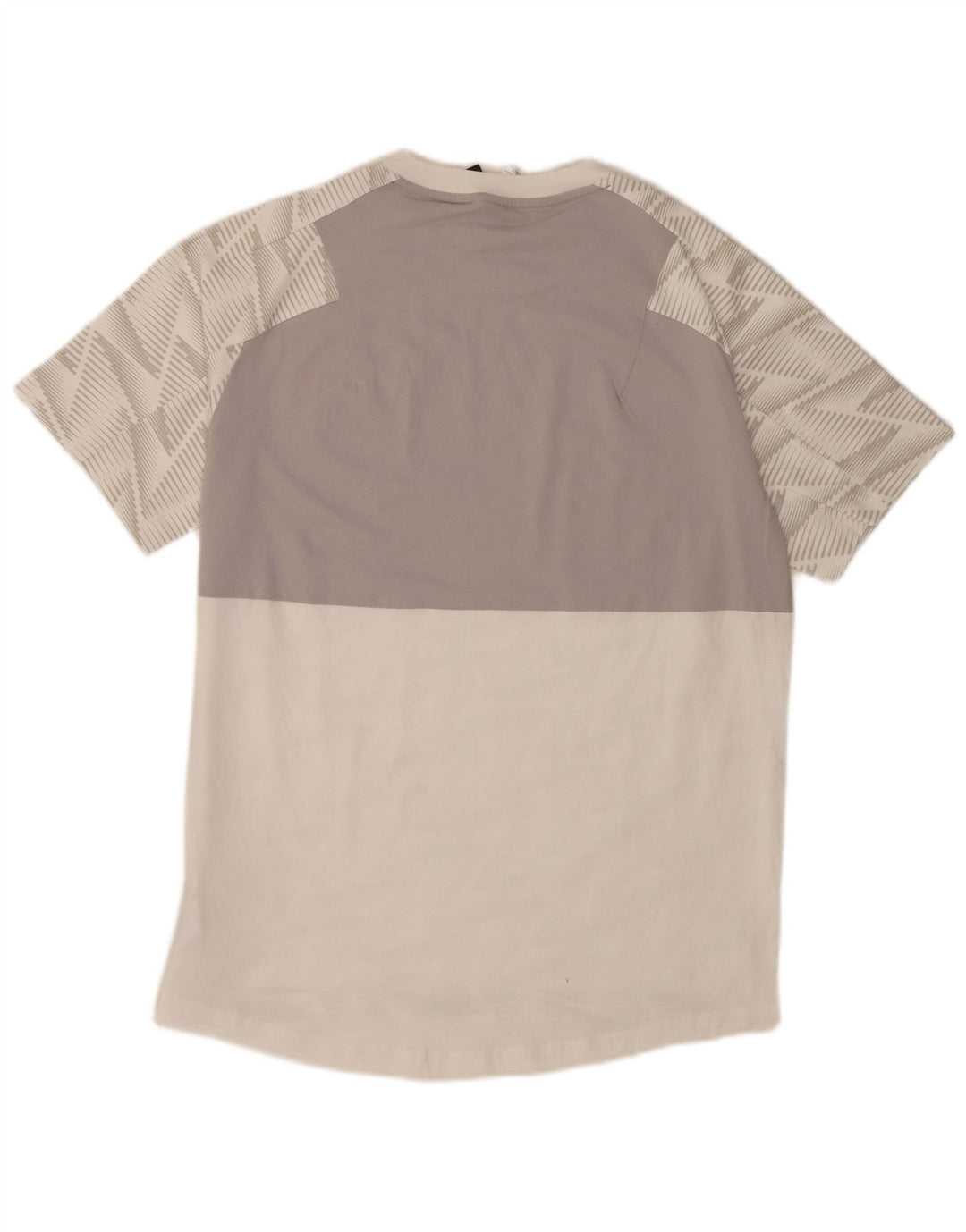 Adidas Mens T-Shirt Top Médio Algodão Geométrico Branco