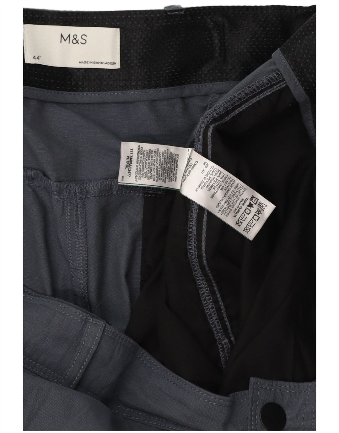 Shorts cargo masculino MARKS & SPENCER W44 2XL poliéster cinza