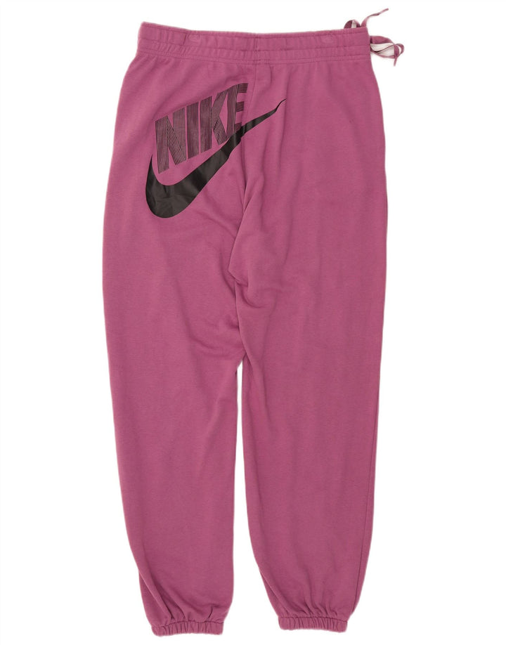 Calça de treino feminina Nike Joggers UK 16 grande algodão roxo