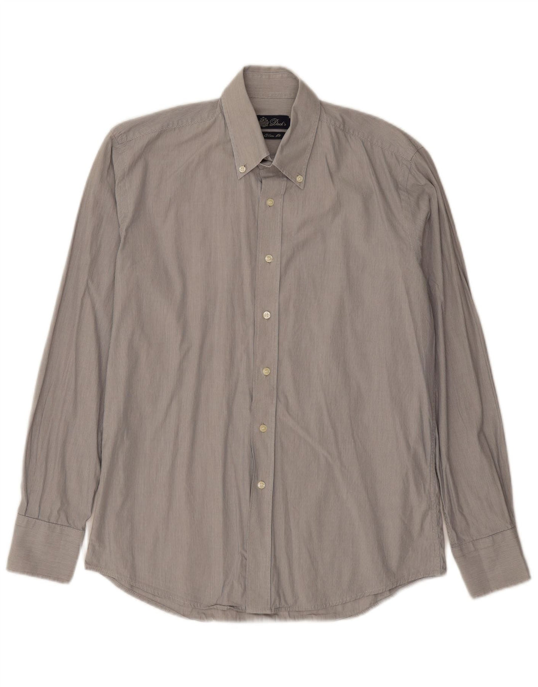 Camisa masculina slim fit DACK'S listra cinza médio