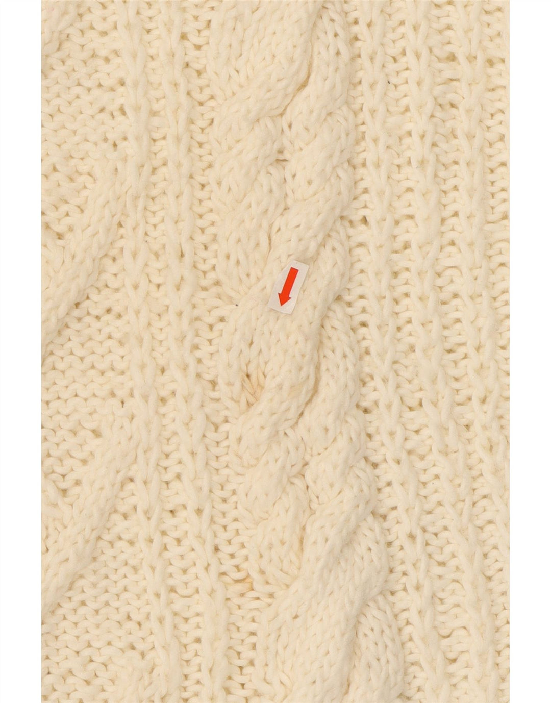 Suéter feminino VINTAGE com gola tartaruga Reino Unido 16 grande off white