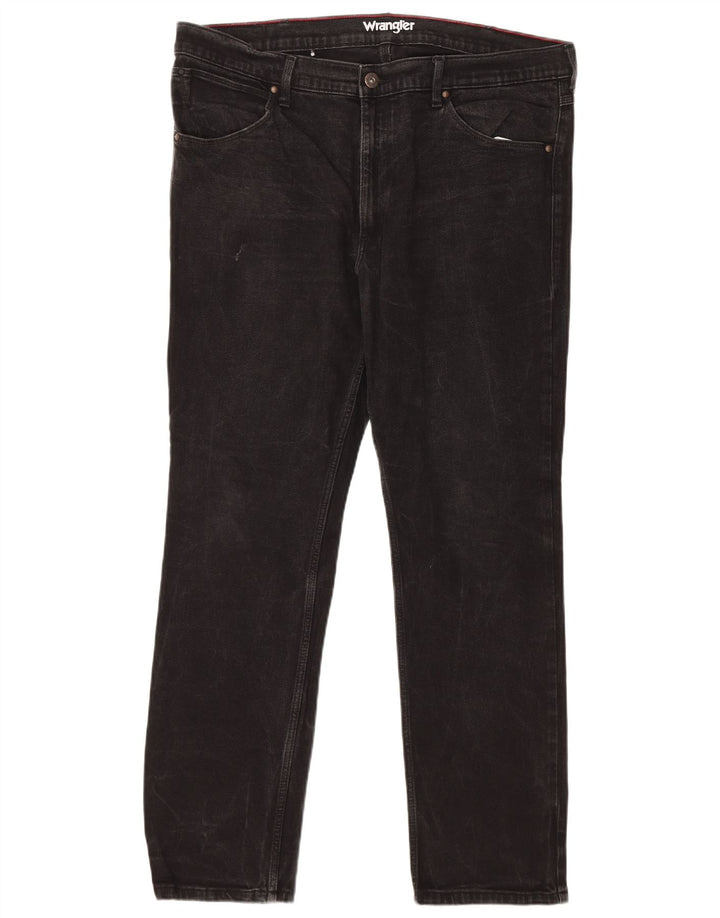 Calça jeans reta masculina WRANGLER regular fit W40 L32 algodão preto